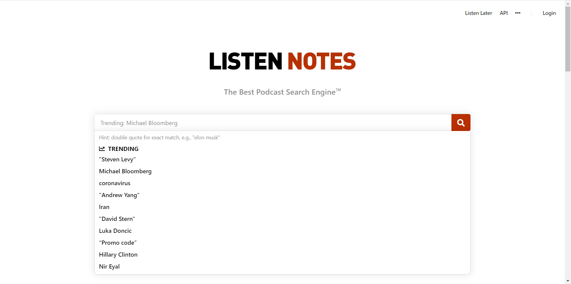 Listen Notes the Podcast Search Engine